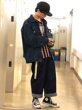 「DAISO（DAISO）のアイテム（アクセサリー）」を使った、Tossyさん（メンズ・163cm）の秋コーディネート