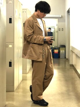 「DAISO（DAISO）のアイテム（アクセサリー）」を使った、Tossyさん（メンズ・163cm）の冬コーディネート