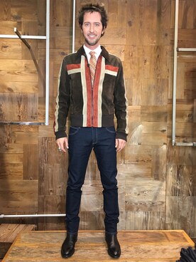「DOLCE&GABBANA（ドルチェアンドガッバーナ）のアイテム（フォーマルスーツ/小物）」を使った、Arlindo Grundさん（メンズ・183cm）の春コーディネート