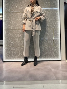 「NARACAMICIE（ナラカミーチェ）のアイテム（ノーカラージャケット）」を使った、akanomagicさん（レディース・166cm）の秋コーディネート