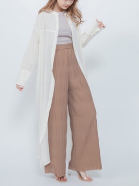 「ミサリナ」｜「アイテム（シャツワンピース）」を使った、mysaliinaさん（レディース・158cm）の夏コーディネート