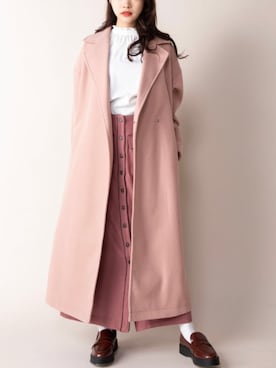「カラーコート」｜「アイテム（ワンピース/ドレス）」を使った、mysaliinaさん（レディース・158cm）の冬コーディネート