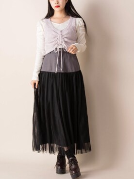 「ビスチェコーデ」｜mysaliinaさん（レディース・158cm）の冬コーディネート