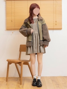「チェック柄に恋してる」｜「アイテム（チュニック）」を使った、mysaliinaさん（レディース・156cm）の秋コーディネート
