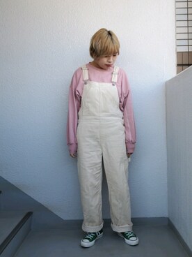 「PAR ICI（パーリッシィ）のアイテム（オールインワン・サロペット）」を使った、おはづさん（レディース・155cm）の冬コーディネート