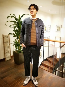 「SHIPS（シップス）のアイテム」を使った、門内さん（メンズ・189cm）の秋コーディネート