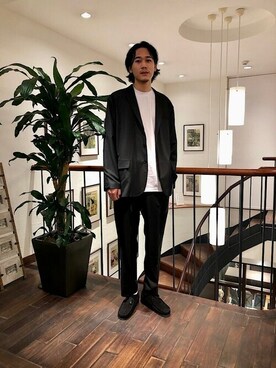 「SHIPS（シップス）のアイテム」を使った、門内さん（メンズ・189cm）の夏コーディネート