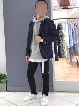 「ダニエルウェリントン」｜「アイテム（デニムジャケット）」を使った、コバンヌさん（メンズ・163cm）の春コーディネート