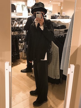 「H&M（エイチ・アンド・エム）のアイテム（バッグ）」を使った、たくみさん（メンズ・172cm）の冬コーディネート
