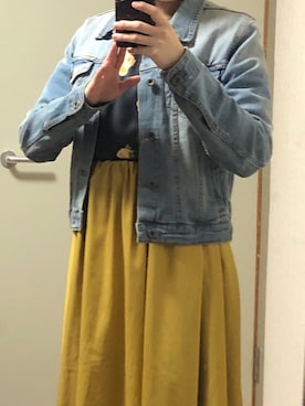 「SEVENDAYS=SUNDAY（セブンデイズサンデイ）のアイテム（デニムジャケット）」を使った、motokoさん（レディース・154cm）の春コーディネート