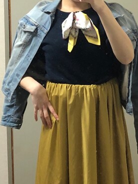 「SEVENDAYS=SUNDAY（セブンデイズサンデイ）のアイテム（デニムジャケット）」を使った、motokoさん（レディース・154cm）の春コーディネート