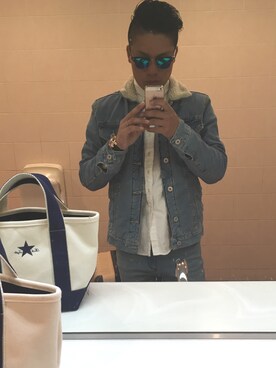 「アイテム（ハンドバッグ）」を使った、中西雄司さん（メンズ・171cm・10代）の春コーディネート