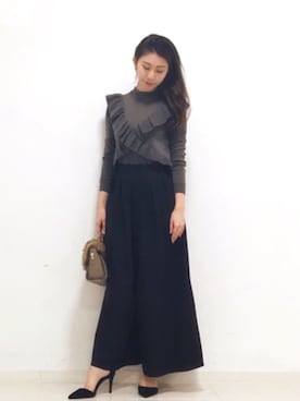 「Kassiopea（カシオペア）のアイテム」を使った、DRWCYS・PR 生駒典子さん（レディース・159cm）の冬コーディネート