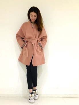 「DRWCYS（ドロシーズ）のアイテム（その他アウター）」を使った、DRWCYS・PR 生駒典子さん（レディース・159cm）の冬コーディネート