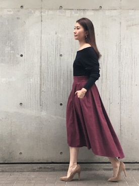 「DRWCYS（ドロシーズ）のアイテム」を使った、DRWCYS・PR 生駒典子さん（レディース・159cm）の秋コーディネート