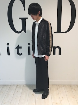 「GGD（ジージーディー）のアイテム（ブルゾン）」を使った、GGDedition八王子店さん（メンズ・170cm）の冬コーディネート