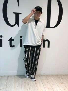 「GGD（ジージーディー）のアイテム（パンツ）」を使った、GGDedition八王子店さん（メンズ・165cm）の夏コーディネート