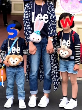 「Lee（リー）のアイテム（Tシャツ/カットソー）」を使った、わかすけさん（キッズ・110cm）の春コーディネート