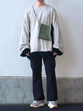 「my beautiful landlet（マイビューティフルランドレット）のアイテム（スウェット）」を使った、keeeenさん（メンズ・167cm）の秋コーディネート