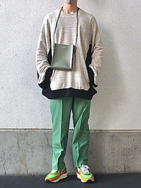 「my beautiful landlet（マイビューティフルランドレット）のアイテム（スウェット）」を使った、keeeenさん（メンズ・167cm）の秋コーディネート