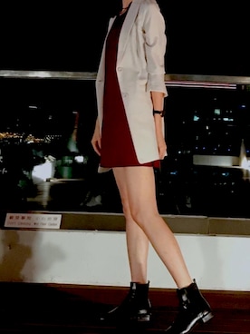 「西裝外套」｜「アイテム（腕時計）」を使った、samanさん（レディース・173cm）の秋コーディネート