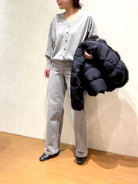 「RIVEDROITE」｜「アイテム（ダウンジャケット/コート）」を使った、natsuさん（レディース・153cm）の冬コーディネート