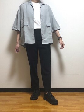 「アイテム（腕時計、ブラウン系）」を使った、みらさん（メンズ・163cm）の夏コーディネート