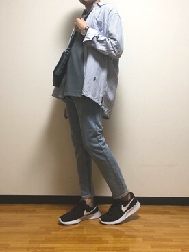 「アイテム（腕時計、ブラウン系）」を使った、みらさん（メンズ・163cm）の夏コーディネート