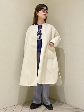 「SHIPS（シップス）のアイテム（その他アウター）」を使った、滝田さん（レディース・164cm）の秋コーディネート