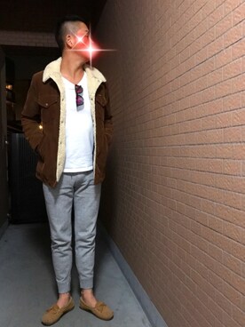 「Wrangler（ラングラー）のアイテム（その他アウター）」を使った、rintosaku &  8さん（メンズ・180cm）の冬コーディネート