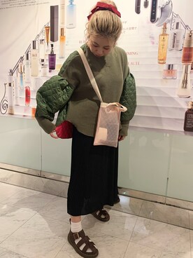 「BANSAN（バンサン）のアイテム」を使った、 𝐦❂𝐞さん（レディース・157cm）の秋コーディネート