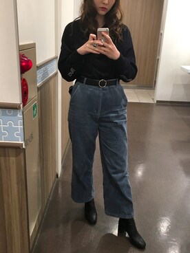 「SPIRALGIRL（スパイラルガール）のアイテム（スウェット）」を使った、みっちゃそさん（レディース・165cm）の冬コーディネート