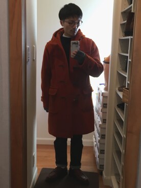 「Journal Standard TRISECT（トライセクト）のアイテム（ダッフルコート）」を使った、KUROさん（メンズ・163cm）の冬コーディネート