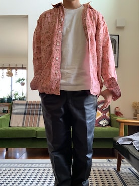「aie」｜「アイテム（Tシャツ/カットソー）」を使った、KUROさん（メンズ・163cm）の春コーディネート