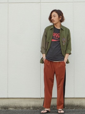 「THEE（シー）のアイテム（パンツ）」を使った、Kuribayashiさん（メンズ・177cm）の夏コーディネート