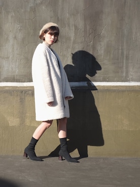 「5（ファイブ）のアイテム（帽子）」を使った、安吉🍀さん（レディース・161cm）の冬コーディネート