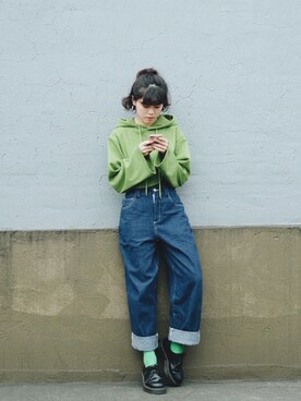 パーカーを使った 緑 の人気ファッションコーディネート 地域 台湾 Wear