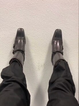 「YSL（ワイエスエル）のアイテム（ブーツ）」を使った、みさん（メンズ・170cm）の秋コーディネート
