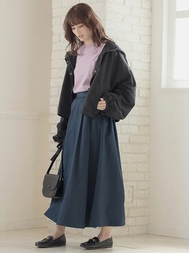 「アンポケット」｜「アイテム（マウンテンパーカー）」を使った、An3pocketさん（レディース・168cm）の春コーディネート