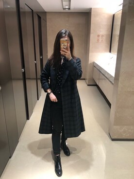 「RAY CASSIN（レイカズン）のアイテム（ダウンジャケット/コート）」を使った、大倉氏拖油瓶さん（レディース・160cm）の冬コーディネート