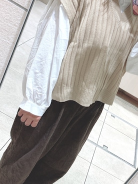 「chocomee（チョコミー）のアイテム（パンツ）」を使った、あずさん（レディース・150cm）の秋コーディネート