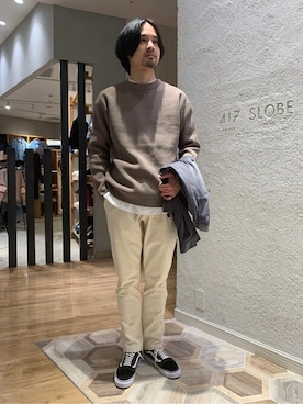 「417 EDIFICE（フォーワンセブンエディフィス）のアイテム（ブルゾン）」を使った、HIROSEさん（メンズ・174cm）の冬コーディネート