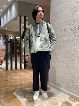 「417 EDIFICE（フォーワンセブンエディフィス）のアイテム（ブルゾン）」を使った、HIROSEさん（メンズ・174cm）の冬コーディネート