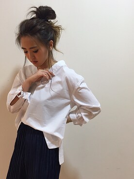 「リング」｜「アイテム（パンツ）」を使った、ishida_meiさん（レディース・155cm）の春コーディネート