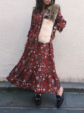 「アイテム（ネックウォーマー/スヌード）」を使った、ishida_meiさん（レディース・155cm）の秋コーディネート