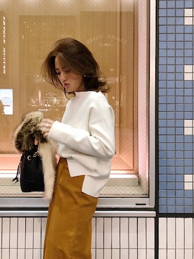 「アイテム（ネックウォーマー/スヌード）」を使った、ishida_meiさん（レディース・155cm）の秋コーディネート