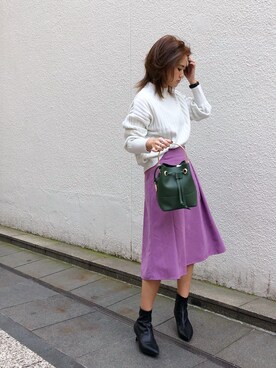 「UNRELISH（アンレリッシュ）のアイテム（スカート）」を使った、ishida_meiさん（レディース・155cm）の秋コーディネート