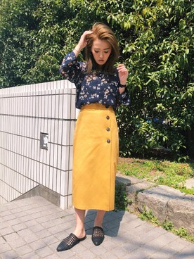 「UNRELISH（アンレリッシュ）のアイテム」を使った、ishida_meiさん（レディース・155cm）の春コーディネート