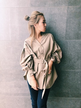 「UNRELISH（アンレリッシュ）のアイテム（シャツ/ブラウス）」を使った、ishida_meiさん（レディース・155cm）の秋コーディネート