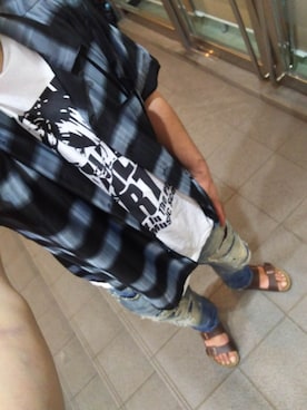 「BIRKENSTOCK（ビルケンシュトック）の＜BIRKENSTOCK（ビルケンシュトック）＞ ARIZONA BIRKOFLOR/サンダル¨ ◆（サンダル）」を使った、ひでさん（メンズ・176cm）の夏コーディネート